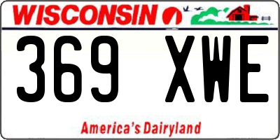 WI license plate 369XWE