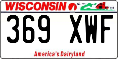 WI license plate 369XWF