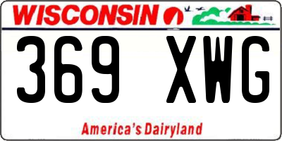WI license plate 369XWG
