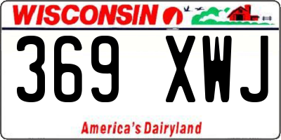 WI license plate 369XWJ