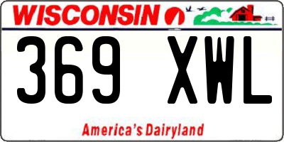 WI license plate 369XWL