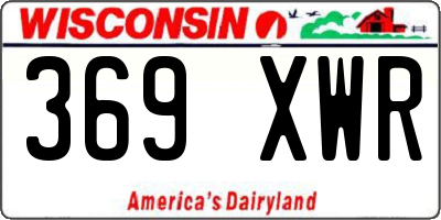 WI license plate 369XWR