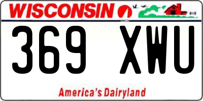 WI license plate 369XWU
