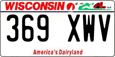 WI license plate 369XWV