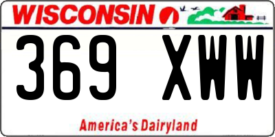 WI license plate 369XWW