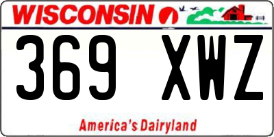 WI license plate 369XWZ