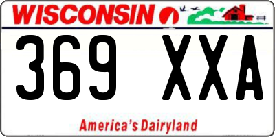 WI license plate 369XXA