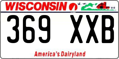 WI license plate 369XXB