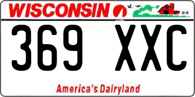 WI license plate 369XXC