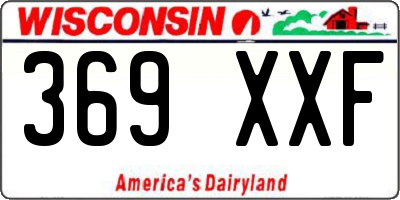 WI license plate 369XXF