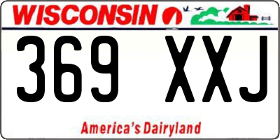WI license plate 369XXJ
