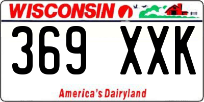 WI license plate 369XXK