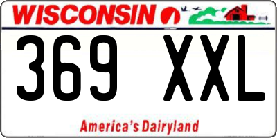 WI license plate 369XXL