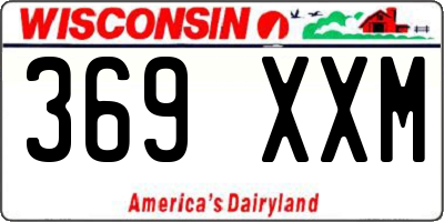 WI license plate 369XXM