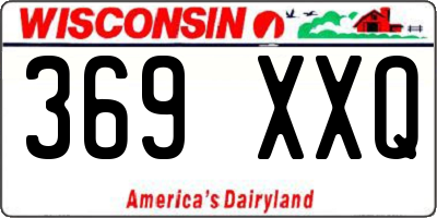 WI license plate 369XXQ