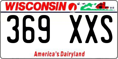 WI license plate 369XXS