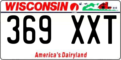 WI license plate 369XXT