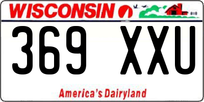 WI license plate 369XXU