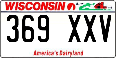 WI license plate 369XXV