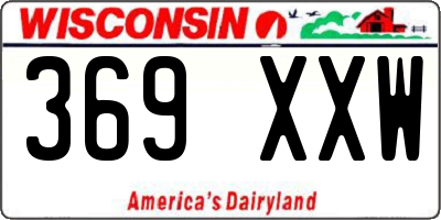 WI license plate 369XXW