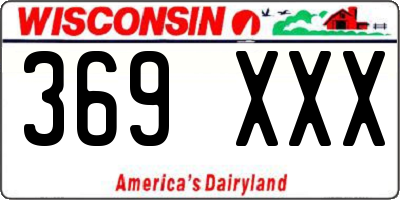 WI license plate 369XXX