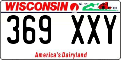 WI license plate 369XXY