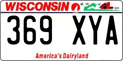 WI license plate 369XYA