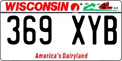 WI license plate 369XYB