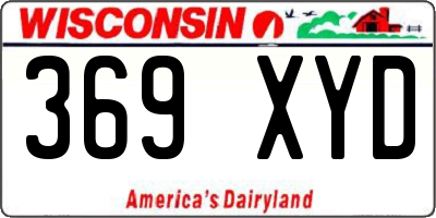 WI license plate 369XYD