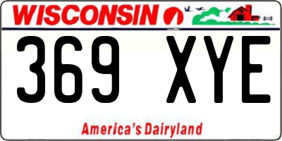 WI license plate 369XYE