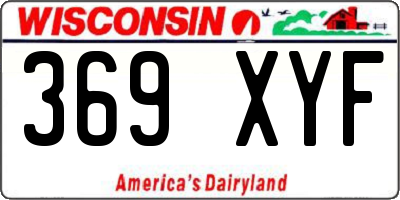 WI license plate 369XYF
