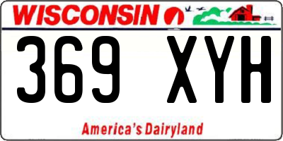 WI license plate 369XYH