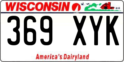 WI license plate 369XYK