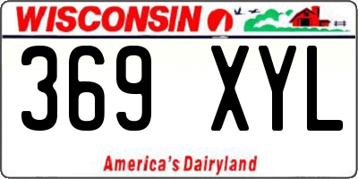 WI license plate 369XYL