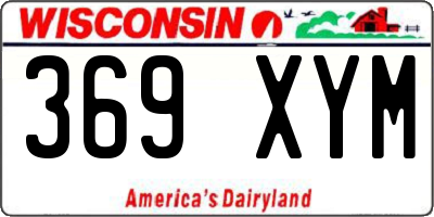 WI license plate 369XYM