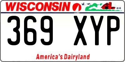 WI license plate 369XYP