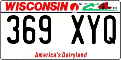 WI license plate 369XYQ