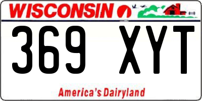 WI license plate 369XYT