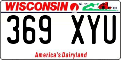 WI license plate 369XYU