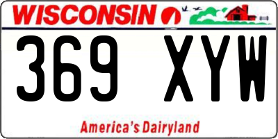 WI license plate 369XYW