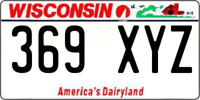 WI license plate 369XYZ