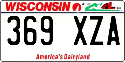 WI license plate 369XZA