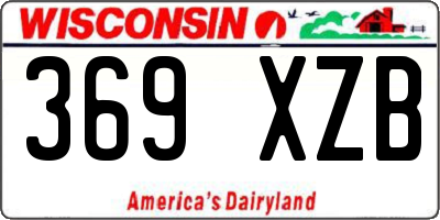 WI license plate 369XZB