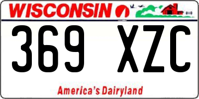 WI license plate 369XZC