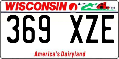WI license plate 369XZE