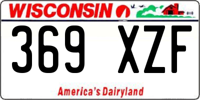 WI license plate 369XZF