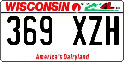 WI license plate 369XZH