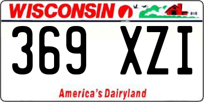 WI license plate 369XZI