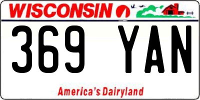 WI license plate 369YAN