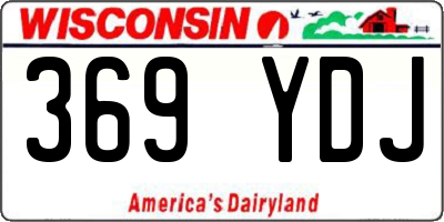 WI license plate 369YDJ